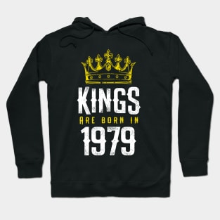 kings are born 1979 birthday quote crown king birthday party gift Hoodie